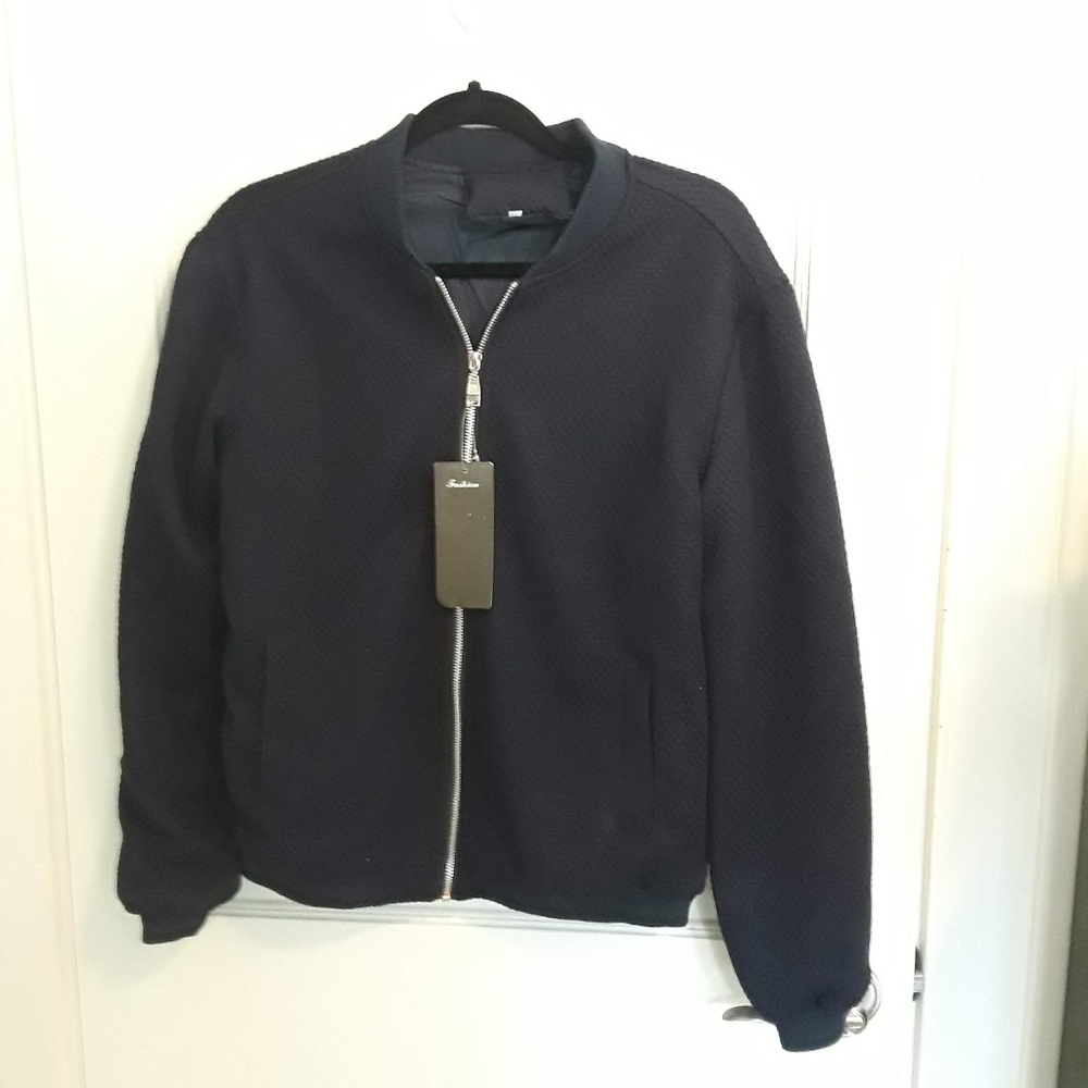 NWT Fashion Navy Quilted Bomber Jacket